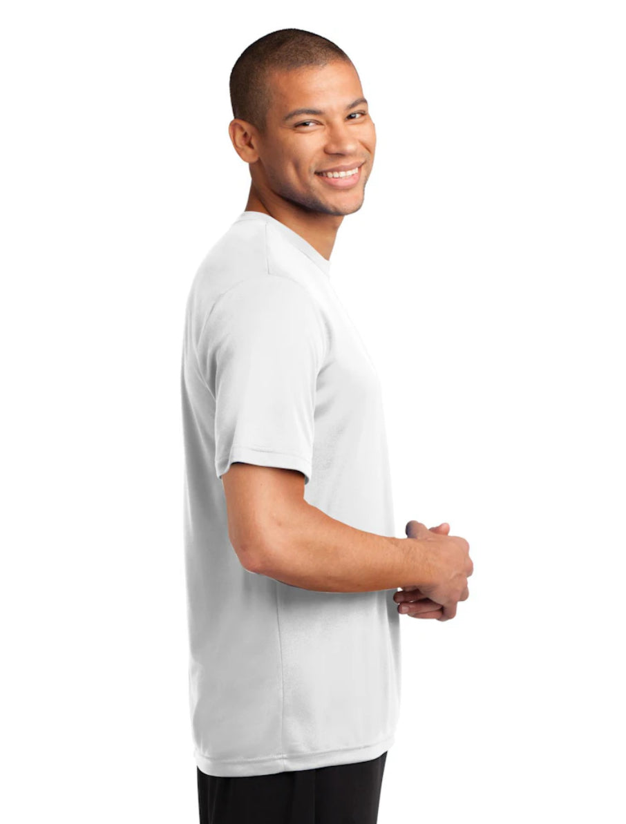 Port & Company Unisex Performance Tee "Splatter Print" White