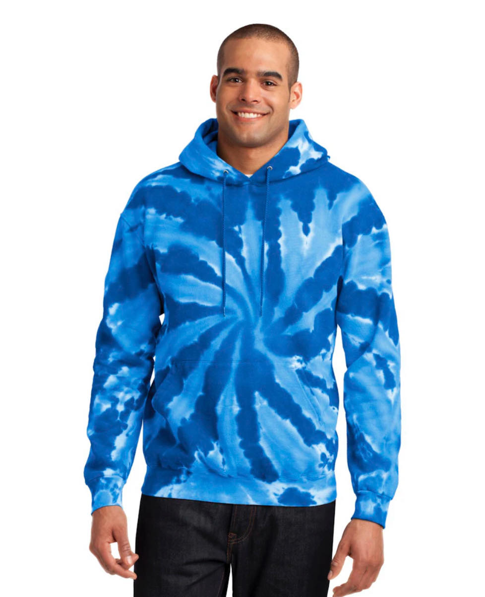 Port & Company Unisex Tie-Dye Pullover Hoodie Royal