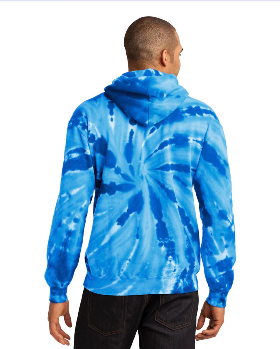 Port & Company Unisex Tie-Dye Pullover Hoodie Royal