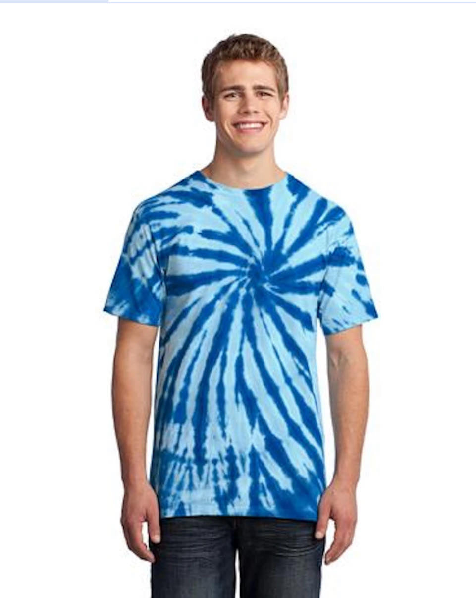 Port & Company Unisex Tie-Dye Tee Royal