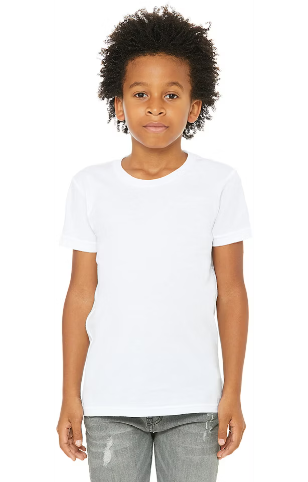 BELLA CANVAS Youth Jersey T-Shirt White