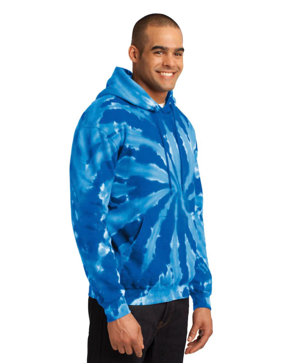 Port & Company Unisex Tie-Dye Pullover Hoodie Royal