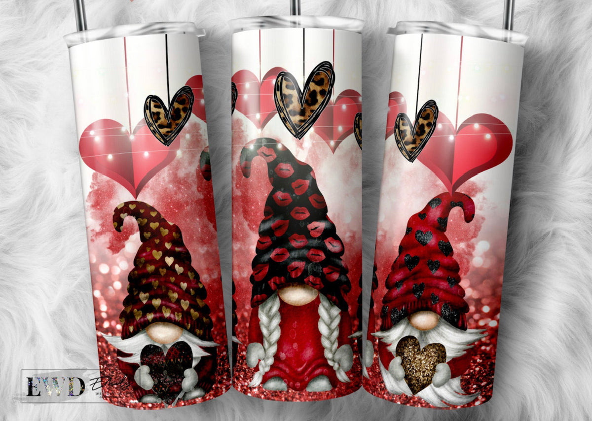 Gnome Personalized Valentine's Day Insulated Acrylic Tumbler