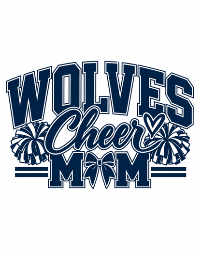 LRMS Wolves Cheer Mom Unisex Jersey T-Shirt Athletic Heather
