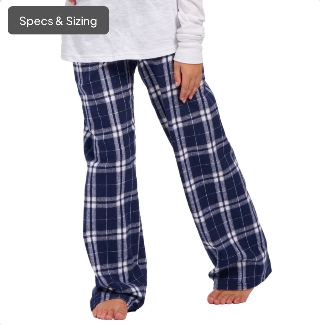 LRMS Cheer Youth Flannel Pants Navy/Silver