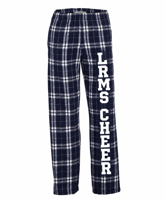 LRMS Cheer Youth Flannel Pants Navy/Silver