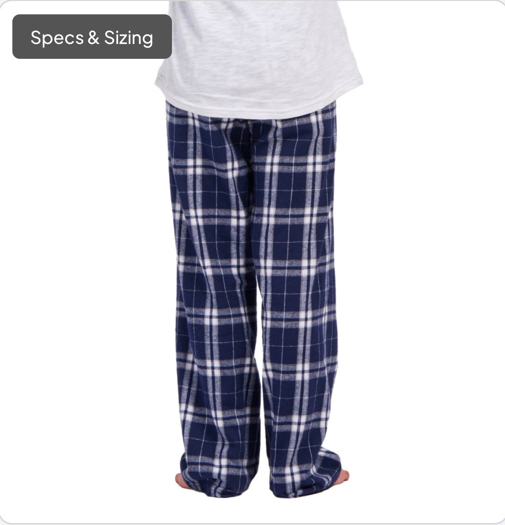 LRMS Cheer Youth Flannel Pants Navy/Silver