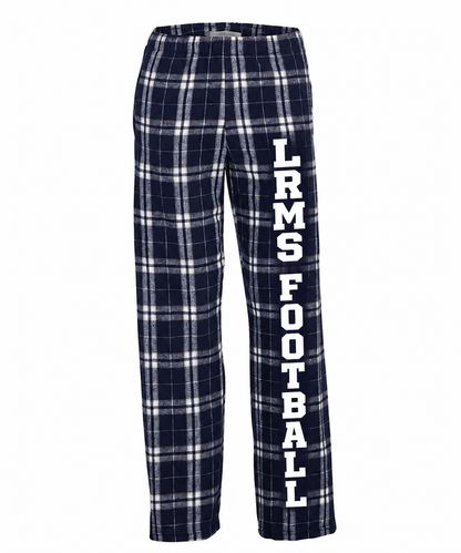 LRMS FOOTBALL Youth Flannel Pants Navy/Silver