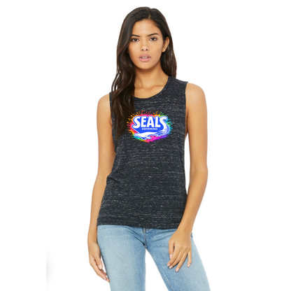 Bella Canvas Women's Muscle Tank Black Marble