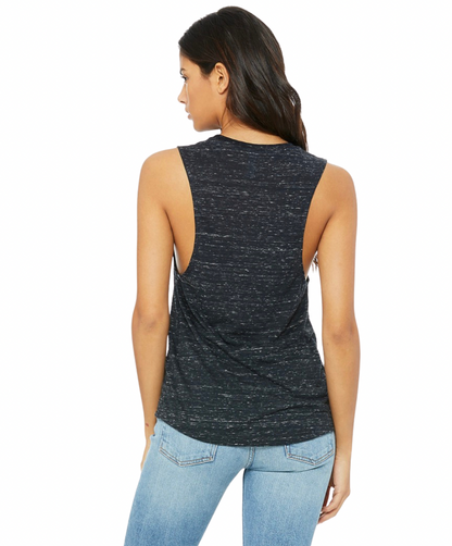 Bella Canvas Women's Muscle Tank Black Marble