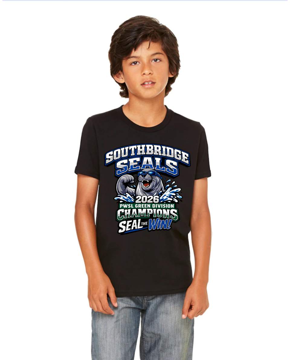 2026 Seals Green Division Championship Youth T-Shirt Black