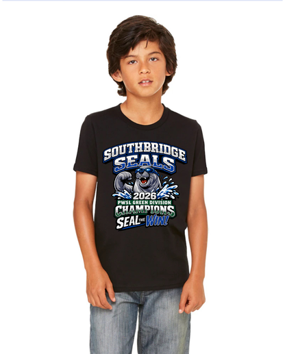 2026 Seals Green Division Championship Youth T-Shirt Black