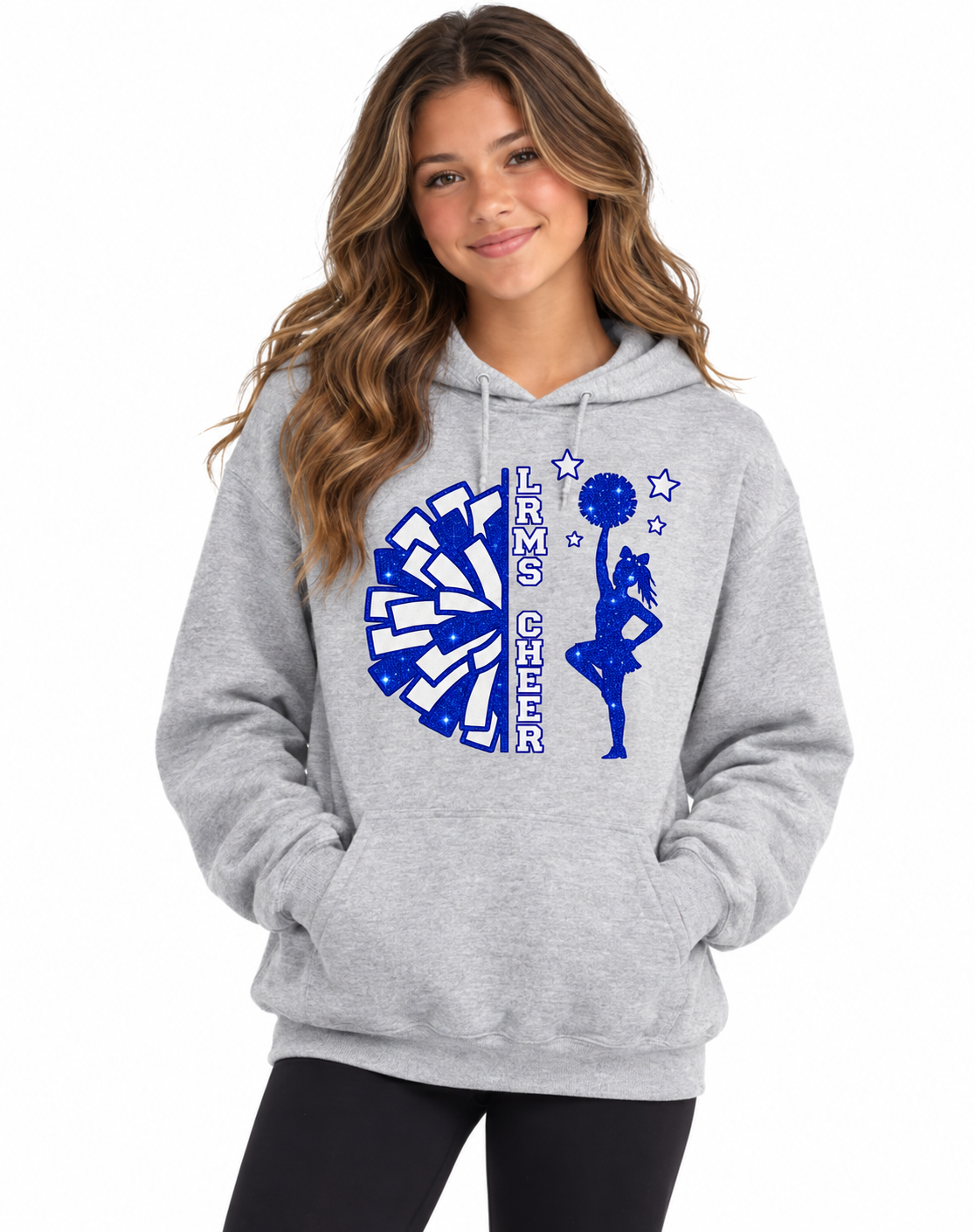 LRMS Cheer Unisex Fleece Pullover Hoodie Athletic Heather