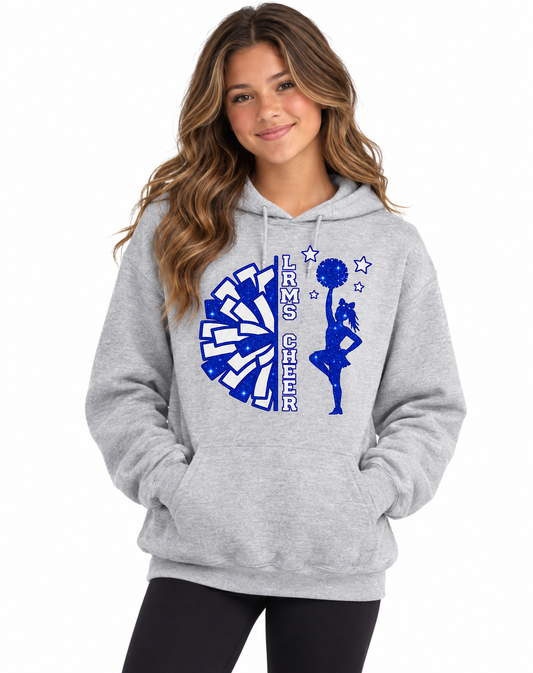 LRMS Cheer Unisex Fleece Pullover Hoodie Athletic Heather
