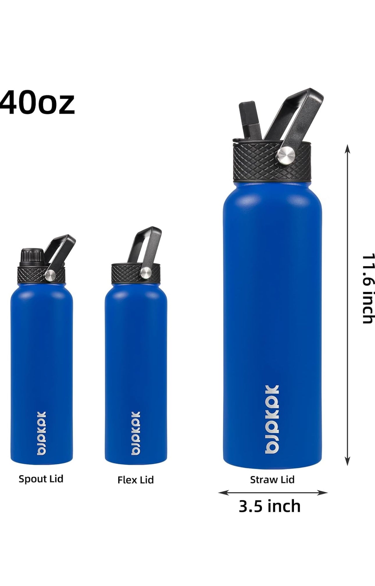 Seals Team Laser Engraved 40oz Water Bottle w/3 Lids in Sapphire