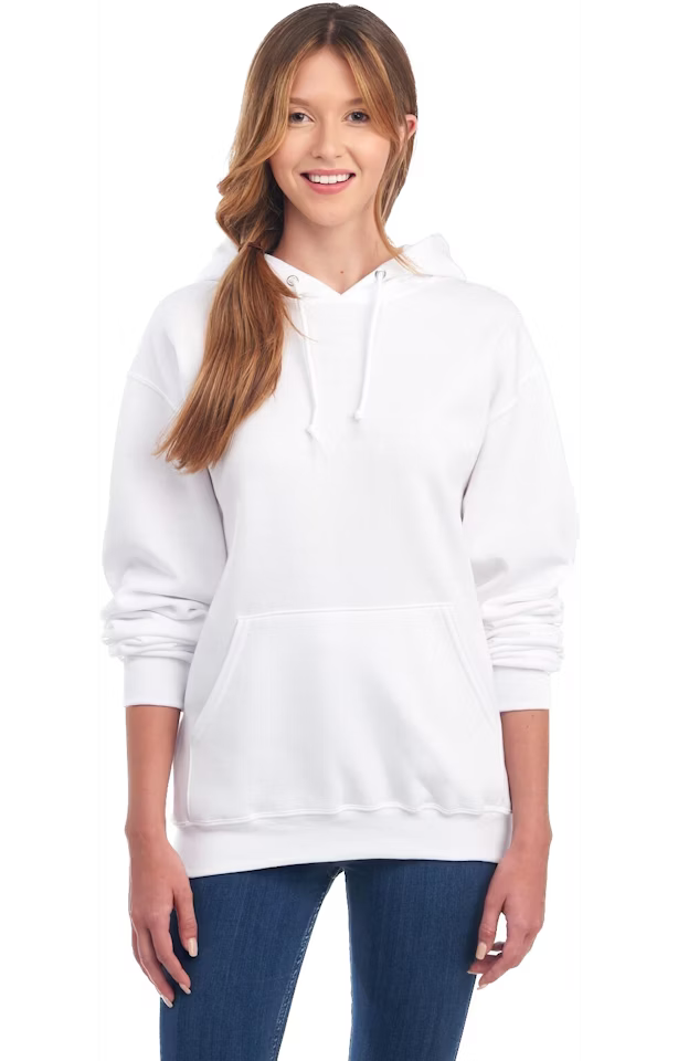 Jerzees Unisex Nublend Fleece Pullover Hoodie White