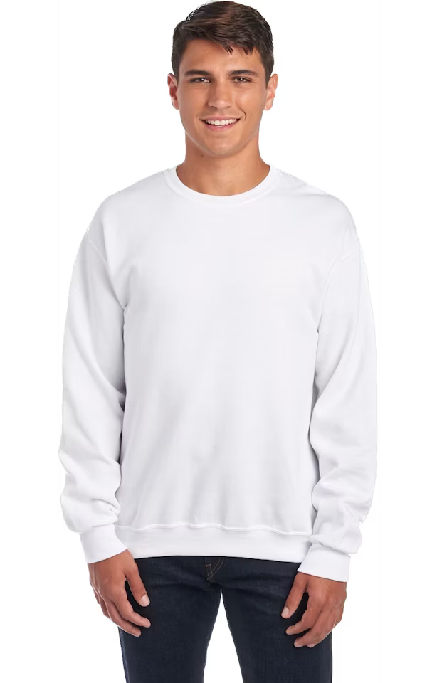 Jerzees Unisex Nublend Fleece Crew White