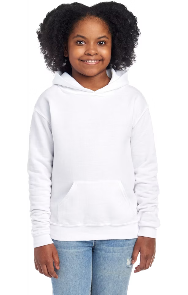 Jerzees Youth Nublend Fleece Pullover Hoodie White