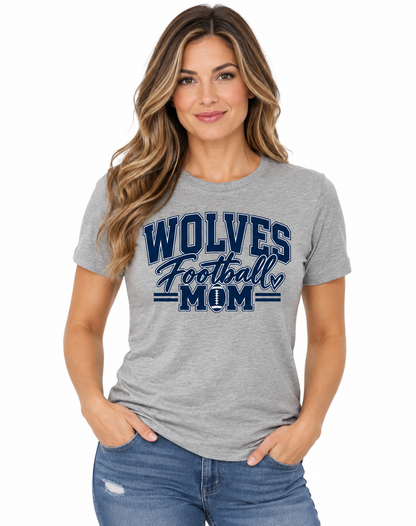 Lake Ridge Wolves Football Mom Unisex Jersey T-Shirt Athletic Heather