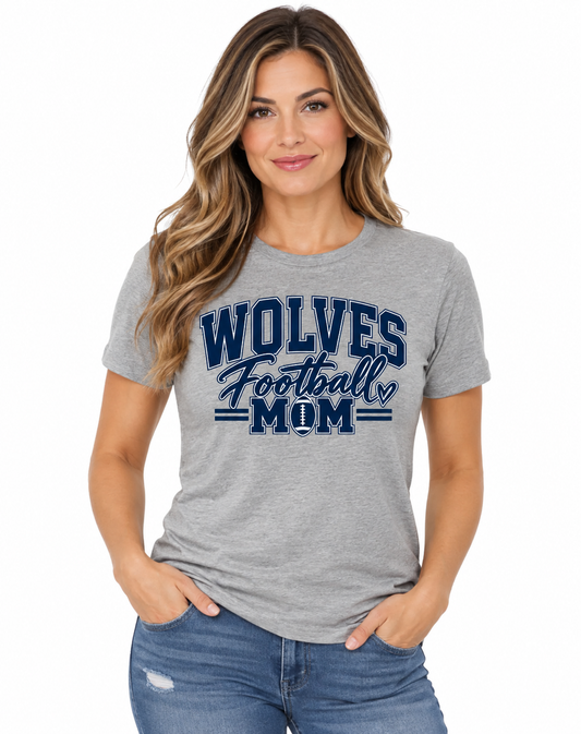 Lake Ridge Wolves Football Mom Unisex Jersey T-Shirt Athletic Heather