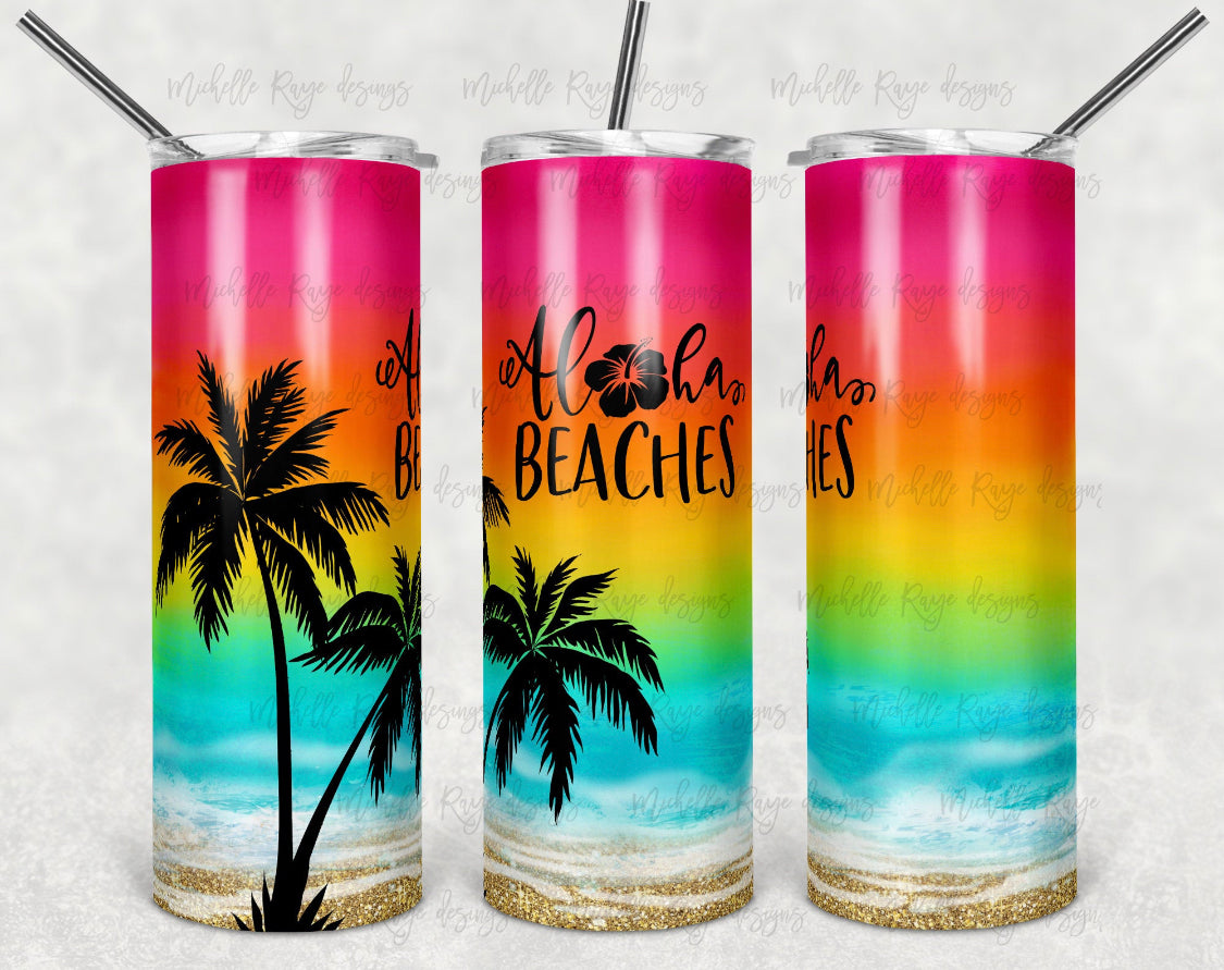 Aloha Beaches Rainbow Drink Tumbler