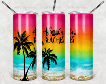 Aloha Beaches Rainbow Drink Tumbler