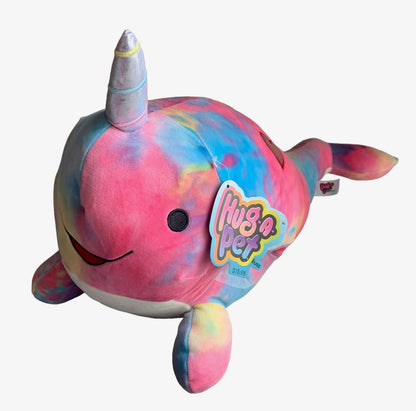 Narwhal Rainbow Tie-Dye Hug-a-Pet 24" Squishmallow