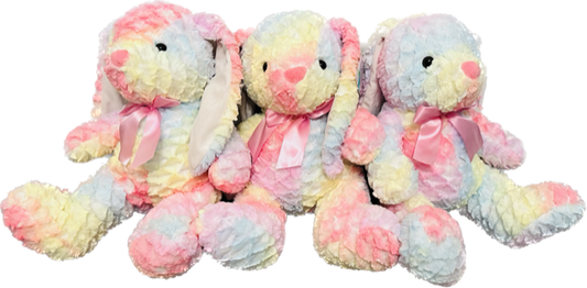 18" Cotton Candy Scented Plush Bunny, Tie-Dye